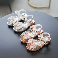 2021夏季新款罗马凉鞋宝宝软底儿童小女孩水晶鞋女童时尚公主凉鞋