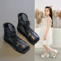 女童靴子2021夏季新款英伦镂空儿童单靴透气小女孩中筒靴童鞋