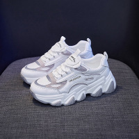 2021春夏新款透气老爹女鞋ins潮学生跑步运动鞋女厚底松糕鞋yz002