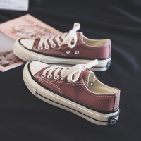 2021春夏新款韩版帆布鞋女擦油学生小白鞋女休闲跑步板鞋平底k226
