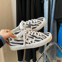 2021春季款动物系列条纹星星日常穿搭学院风 滑板鞋帆布鞋女