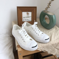 2020夏小白鞋港风chic开口笑万年百搭帆布鞋女情侣鞋