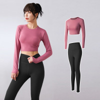 瑜伽服女夏天时尚显瘦性感跑步健身房初学者欧美运动套装