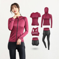 运动套装女健身房跑步休闲套装初学者时尚春秋款瑜伽服女夏季