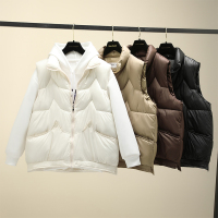 羽绒棉马甲女新款2021秋冬个性大码马夹女外套韩版宽松背心坎肩潮