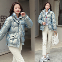 羽绒棉服女2021新款亮面免洗冬季短款棉衣女外套反季冬装小棉袄潮