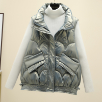 秋冬女士马甲外套2021年新款短款宽松立领羽绒棉马夹修身外穿背心