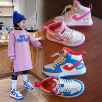儿童运动鞋2021春季新款韩版时尚女童软底老爹鞋中大童男童休闲鞋