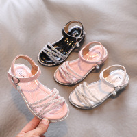 女童凉鞋2021夏季新款小女孩时尚水钻公主鞋韩版中大童防滑沙滩鞋