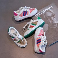 儿童春季新款韩版运动鞋百搭女童星星小白鞋男童影子灰时尚板鞋潮