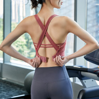 运动内衣女跑步减防震防下垂定型聚拢美背文胸bra瑜伽健身背心女