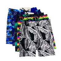 宽松沙滩裤男短裤泡温泉裤可下水花裤衩海边度假五分泳裤