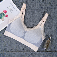 上开扣哺乳文胸无钢圈聚拢孕期哺乳期大码大罩杯上托内衣薄款