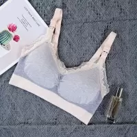 上开扣哺乳文胸无钢圈聚拢孕期哺乳期大码大罩杯上托内衣薄款
