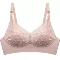 桑蚕丝无钢圈聚拢哺乳文胸蕾丝上开扣孕期哺乳期内衣盒装薄款