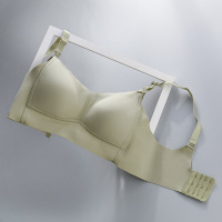 桑蚕丝哺乳文胸无钢圈莫代尔上开扣抹胸式内衣哺乳期胸罩薄款