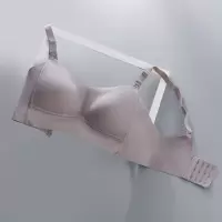 桑蚕丝哺乳文胸无钢圈莫代尔上开扣抹胸式内衣哺乳期胸罩薄款