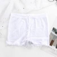 小清新麻花安全裤无缝防走光少女夏季蕾丝花边打底四角三分短裤
