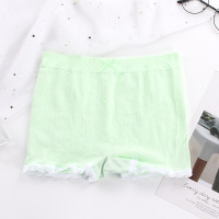 小清新麻花安全裤无缝防走光少女夏季蕾丝花边打底四角三分短裤