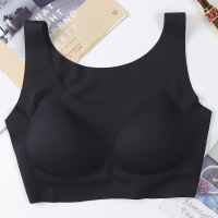 欧阳娜娜冰丝透气文胸聚拢无钢圈运动背心乳胶文胸