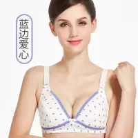 棉前开扣哺乳文胸无钢圈内衣bc杯蝴蝶棉布喂奶胸罩