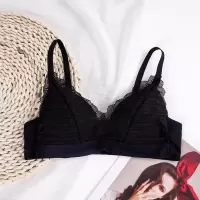 乳胶内衣女薄无钢圈文胸小胸聚拢收副乳胸罩性感法式少女上托胸罩