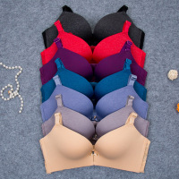 简爱无钢圈胸罩女士蕾丝美背性感内衣聚拢调整型文胸套装