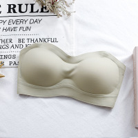 新款抹胸乳胶无肩带裹胸一片式无钢圈婚纱礼服内衣女文胸