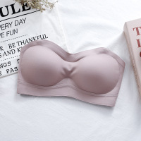 新款抹胸乳胶无肩带裹胸一片式无钢圈婚纱礼服内衣女文胸