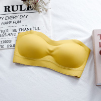 新款抹胸乳胶无肩带裹胸一片式无钢圈婚纱礼服内衣女文胸