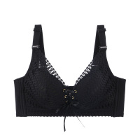 平胸文胸aa杯显大无钢圈馒头杯绑带系绳文胸罩小胸聚拢加厚