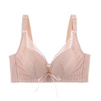 平胸文胸aa杯显大无钢圈馒头杯绑带系绳文胸罩小胸聚拢加厚