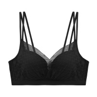 加厚内衣女聚拢收副乳防下垂调整型5cm平胸加厚文胸小胸罩无钢圈