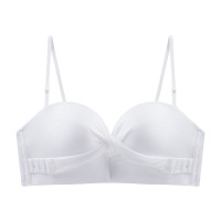 双侧扣气垫文胸聚拢防滑上托小胸加厚文气垫新娘婚纱光面