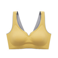 天秤座闺蜜乳胶内衣一片式聚拢无钢圈搭扣运动背心美背文胸女