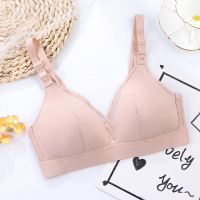 乳胶内垫哺乳文胸莫代尔孕期哺乳期上开扣无钢圈内衣薄款盒装