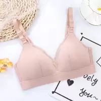 乳胶内垫哺乳文胸莫代尔孕期哺乳期上开扣无钢圈内衣薄款盒装