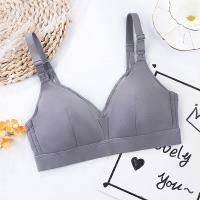 乳胶内垫哺乳文胸莫代尔孕期哺乳期上开扣无钢圈内衣薄款盒装