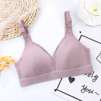 乳胶内垫哺乳文胸莫代尔孕期哺乳期上开扣无钢圈内衣薄款盒装