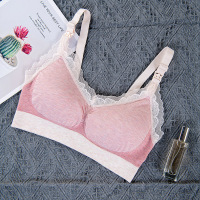 上开扣哺乳文胸无钢圈聚拢孕期哺乳期大码大罩杯上托内衣薄款