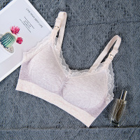上开扣哺乳文胸无钢圈聚拢孕期哺乳期大码大罩杯上托内衣薄款