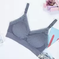 孕期哺乳期上开扣哺乳文胸无钢圈聚拢大码大胸上托内衣薄款