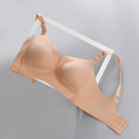 桑蚕丝哺乳文胸无钢圈莫代尔上开扣抹胸式内衣哺乳期胸罩薄款