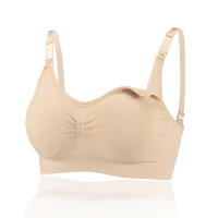 哺乳文胸聚拢无钢圈前开扣胸罩喂奶防溢乳大码产后妈咪内衣女