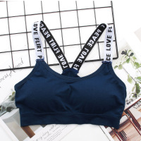 2021薄款少女文胸无钢圈 背心 英文字母吊带裹胸女夏