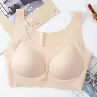 欧阳娜娜冰丝透气文胸聚拢无钢圈运动背心乳胶文胸