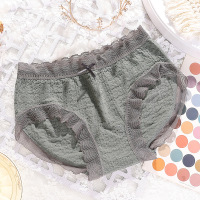 90-280斤无缝女士胖mm加肥加大版大内裤蕾丝边棉裆部三角裤