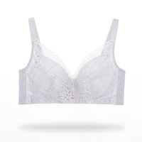 内衣女无钢圈大胸显小文胸罩大码胖聚拢你改下收副乳放下垂薄款