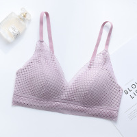 内衣女性感蕾丝无钢圈法式美背文胸显胸小薄款女士三角杯上托胸罩