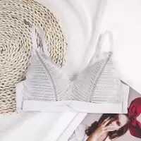 乳胶内衣女薄无钢圈文胸小胸聚拢收副乳胸罩性感法式少女上托胸罩